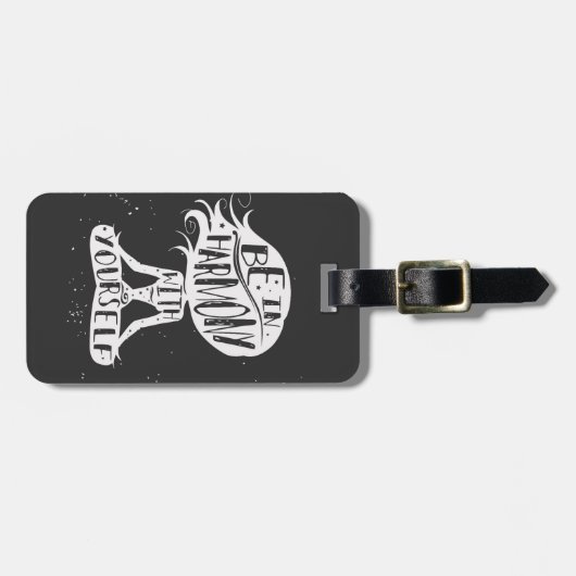 Wees in harmonie met jezelf bagagelabel (Voorkant horizontaal)