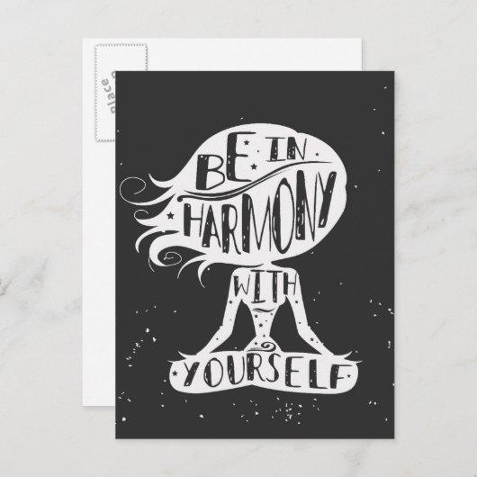 Wees in harmonie met jezelf briefkaart (Voorkant / Achterkant)