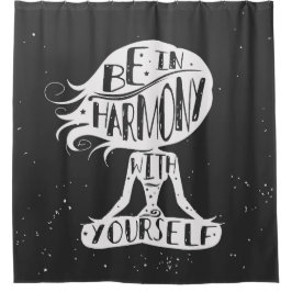 Wees in harmonie met jezelf douchegordijn