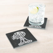 Wees in harmonie met jezelf glazen onderzetter (Schuin)