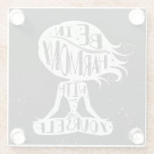 Wees in harmonie met jezelf glazen onderzetter (Achterkant)