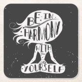 Wees in harmonie met jezelf kartonnen onderzetters (Voorkant)