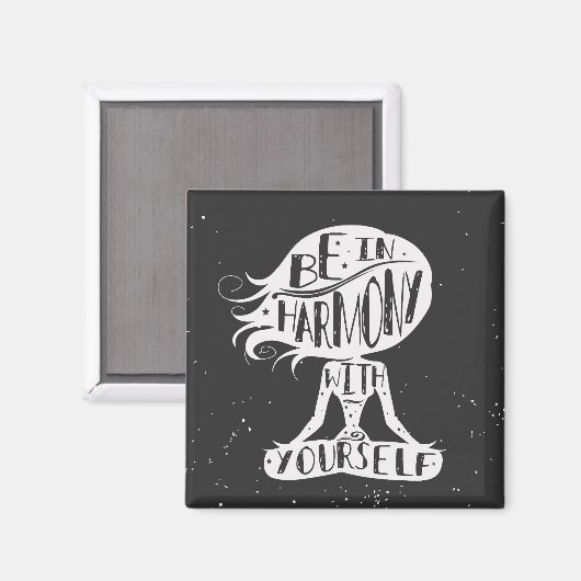Wees in harmonie met jezelf magneet (Voorkant / Achterkant)