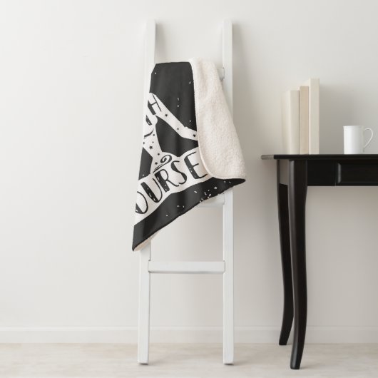 Wees in harmonie met jezelf sherpa deken (In situ)