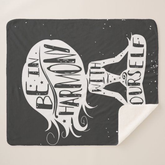 Wees in harmonie met jezelf sherpa deken (Voorkant (horizontaal))