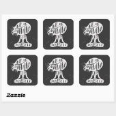 Wees in harmonie met jezelf vierkante sticker (Vel)