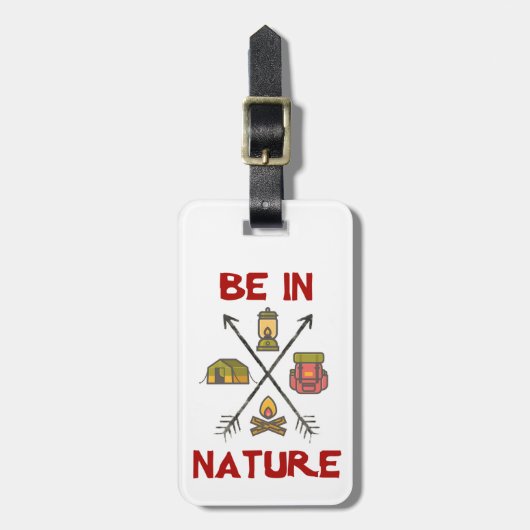 Wees in Natuur Bagagelabel (Voorkant verticaal)