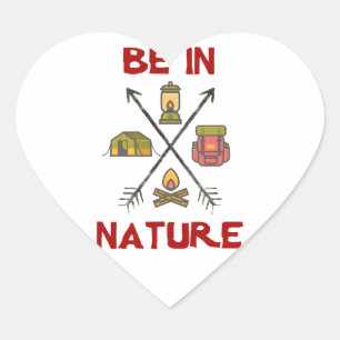 Wees in Natuur Hart Sticker