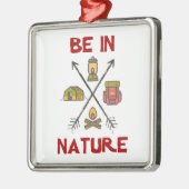 Wees in Natuur Metalen Ornament (Links)