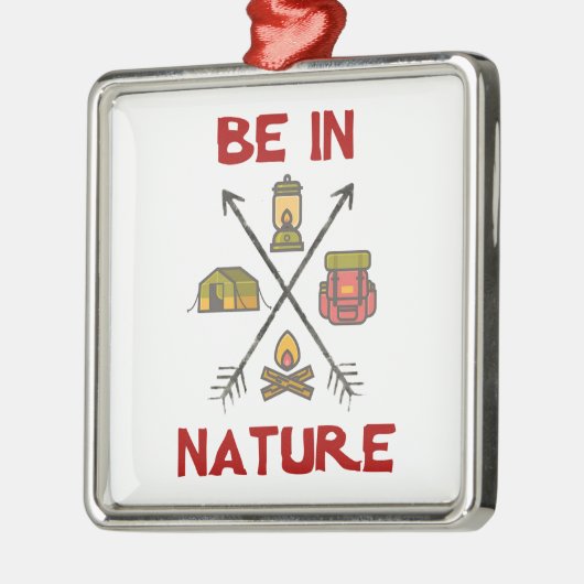 Wees in Natuur Metalen Ornament (Links)