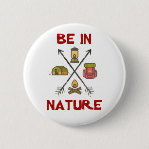 Wees in Natuur Ronde Button 5,7 Cm
