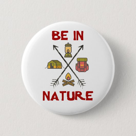 Wees in Natuur Ronde Button 5,7 Cm (Voorkant)