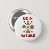 Wees in Natuur Ronde Button 5,7 Cm (Voorkant /achterkant)