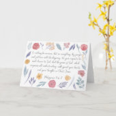 Wees in niets bezorgd over de Schrift Kaart (Gele Bloem)