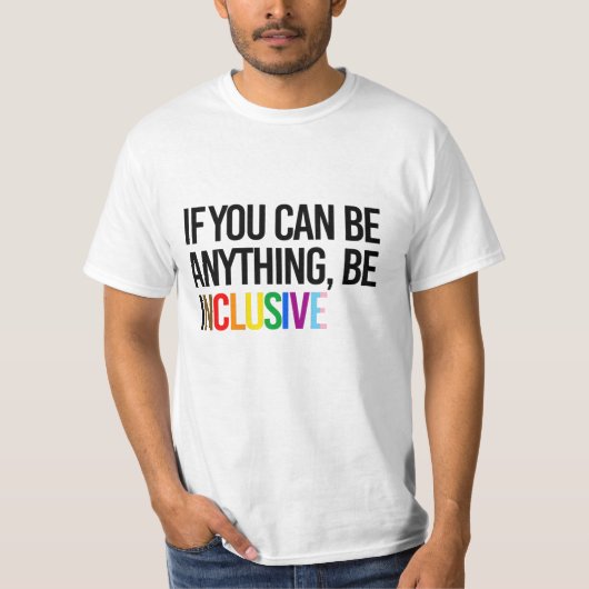 Wees inclusief t-shirt (Voorkant)