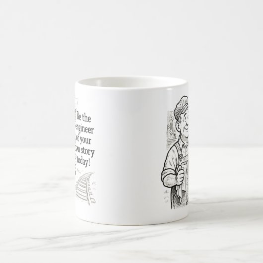 Wees ingenieur van uw eigen verhaal Stoomtrein Dri Koffiemok (Center)