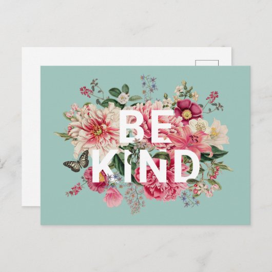 Wees Inspirerend  bloemen Briefkaart (Voorkant / Achterkant)