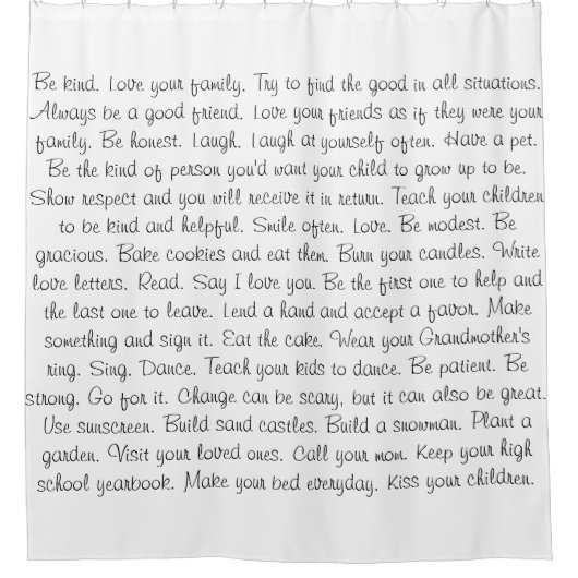 Wees Inspirerend Gezegden — Shower Curtain Douchegordijn (Voorkant)