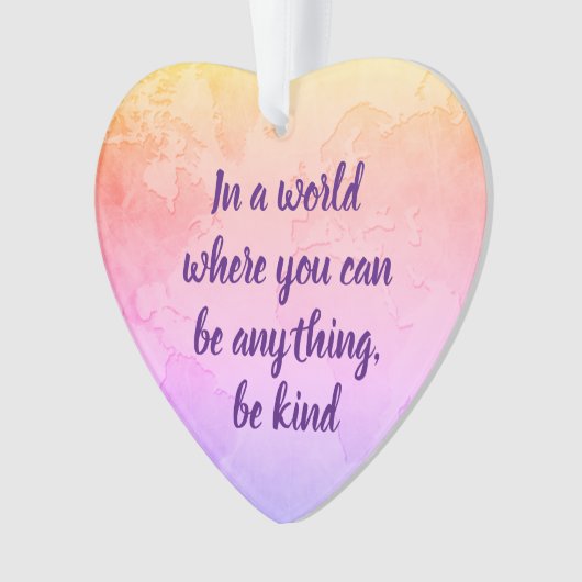 Wees inspirerend prijsroze ornament (voorkant)