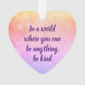 Wees inspirerend prijsroze ornament (voorkant)