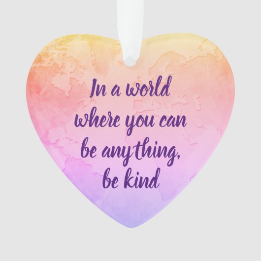 Wees inspirerend prijsroze ornament (voorkant)