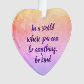 Wees inspirerend prijsroze ornament (voorkant)