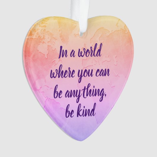 Wees inspirerend prijsroze ornament (voorkant)