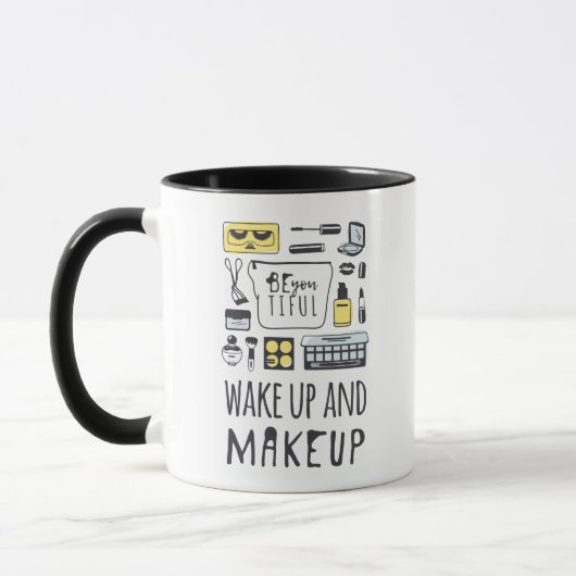 Wees je aardig | Wakker worden en make-up Mok (Links)