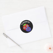 Wees je bessen beste grappige fruit pun donker BG Ronde Sticker (Envelop)