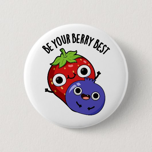 Wees je beste grappige fruitwoordje ronde button 5,7 cm (Voorkant)