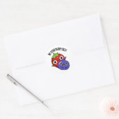 Wees je beste grappige fruitwoordje ronde sticker (Envelop)