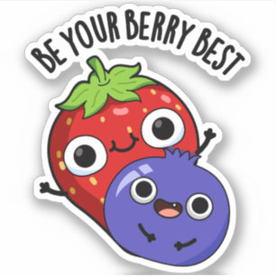 Wees je beste grappige fruitwoordje sticker