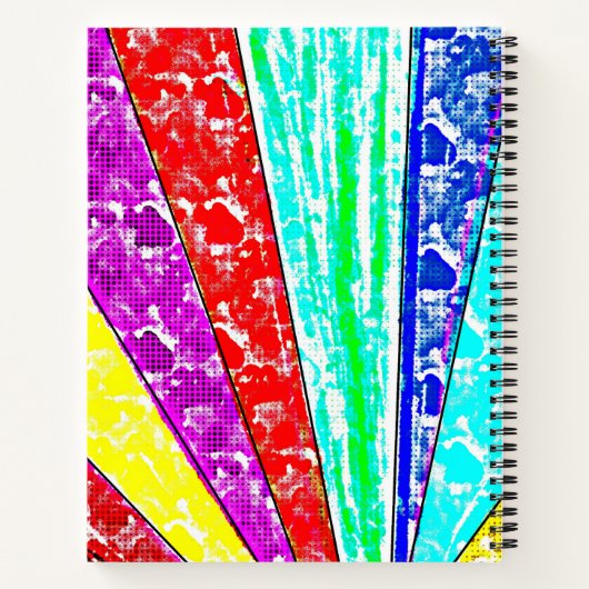 Wees je bewust klein meisje dat Pop kunst lacht Notitieboek (Achterkant)