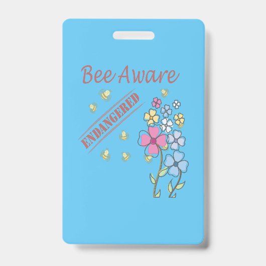 Wees je bewust - Red de Bijen Badge (Voorzijde)