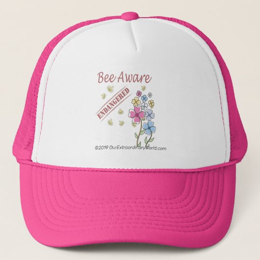 Wees je bewust - Red de Bijen Trucker Pet (Voorkant)