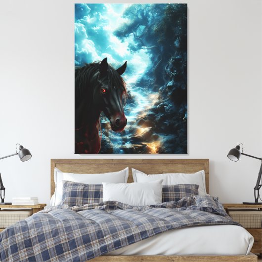 Wees je bewust van je omgeving canvas afdruk (Insitu (Slaapkamer))