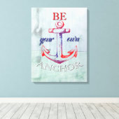 Wees je eigen ankercanvasprint canvas afdruk (Insitu (Houten vloer))