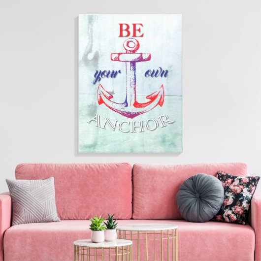 Wees je eigen ankercanvasprint canvas afdruk (Insitu (Woonkamer))