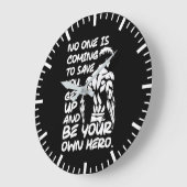 Wees je eigen held - Anime Bodybuilding Gym Workou Grote Klok (Hoek)