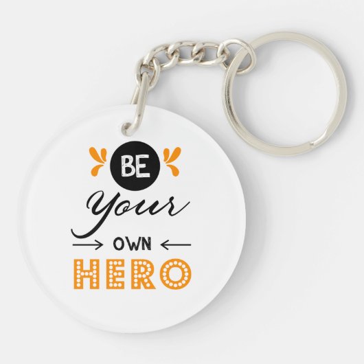 Wees je eigen held sleutelhanger (Achterkant)