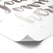 Wees je eigen Hero | Faux Silver Foil Art Print (Hoek)