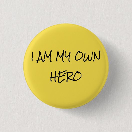 Wees je eigen Hero met deze Geweldige Button! Ronde Button 3,2 Cm (Voorkant)