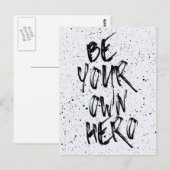 Wees je eigen Hero Quote Briefkaart (Voorkant / Achterkant)