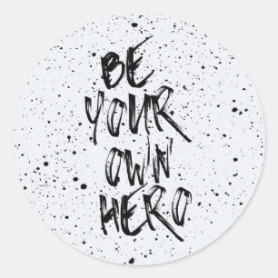 Wees je eigen Hero Quote Ronde Sticker