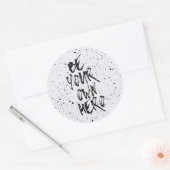Wees je eigen Hero Quote Ronde Sticker (Envelop)