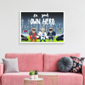 Wees je eigen Hero Wall Art Canvas Afdruk (Insitu (Woonkamer))