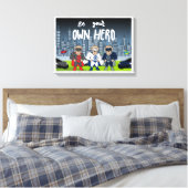 Wees je eigen Hero Wall Art Canvas Afdruk (Insitu (Slaapkamer))
