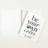 Wees Je Eigen Kleur Minimaal Typografie Statement Planner (Display)