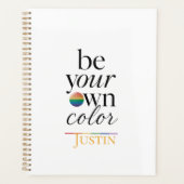 Wees Je Eigen Kleur Minimaal Typografie Statement Planner (Voorkant)