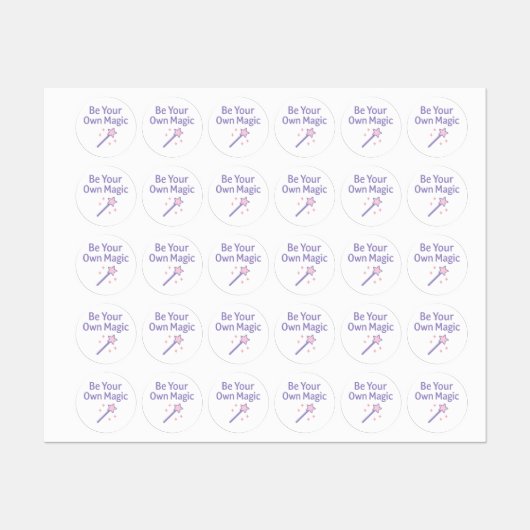 Wees je eigen magische pastel ontwerp labels (Vel)